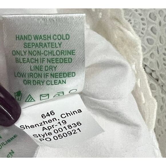 Lilly Pulitzer Dress Womens 16 White Jaida Sand Dollar Eyelet Scallop Hem NWT - Picture 15 of 16